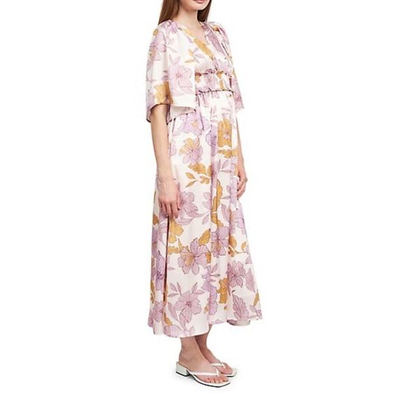 Anthropologie En Saison NWT Jejune Smocked Floral Midi Dress - Picture 4 of 9
